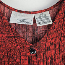 Load image into Gallery viewer, Ladies Red &amp; Black Blouse