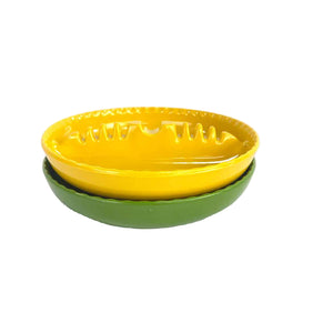 Green & Yellow Melamine Ashtrays