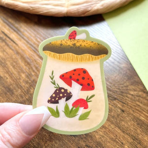 Merry Mushroom Canister Sticker