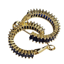 Load image into Gallery viewer, Blue &amp; Gold Earrings