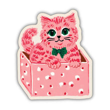 Load image into Gallery viewer, Pink Kitten in a Box Sticker