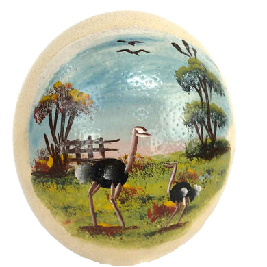 Painted Ostrich Egg
