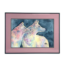 Load image into Gallery viewer, Watercolor Wolves Painting