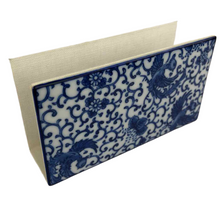 Load image into Gallery viewer, Blue &amp; White Porcelain Mail Holder