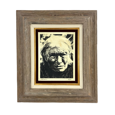 Nez Perce Woman Marble Etching