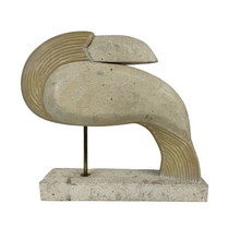 Load image into Gallery viewer, Travertine Toucan Bird Sculpture