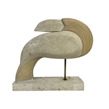 Load image into Gallery viewer, Travertine Toucan Bird Sculpture