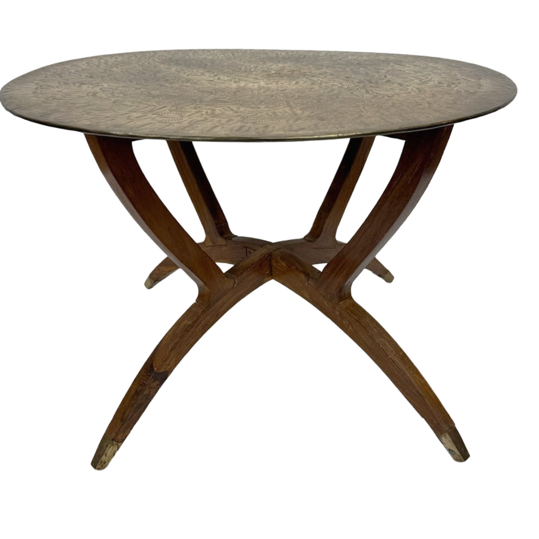 Brass Tray Tea Table