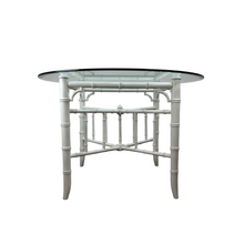 Load image into Gallery viewer, White Faux Bamboo Table
