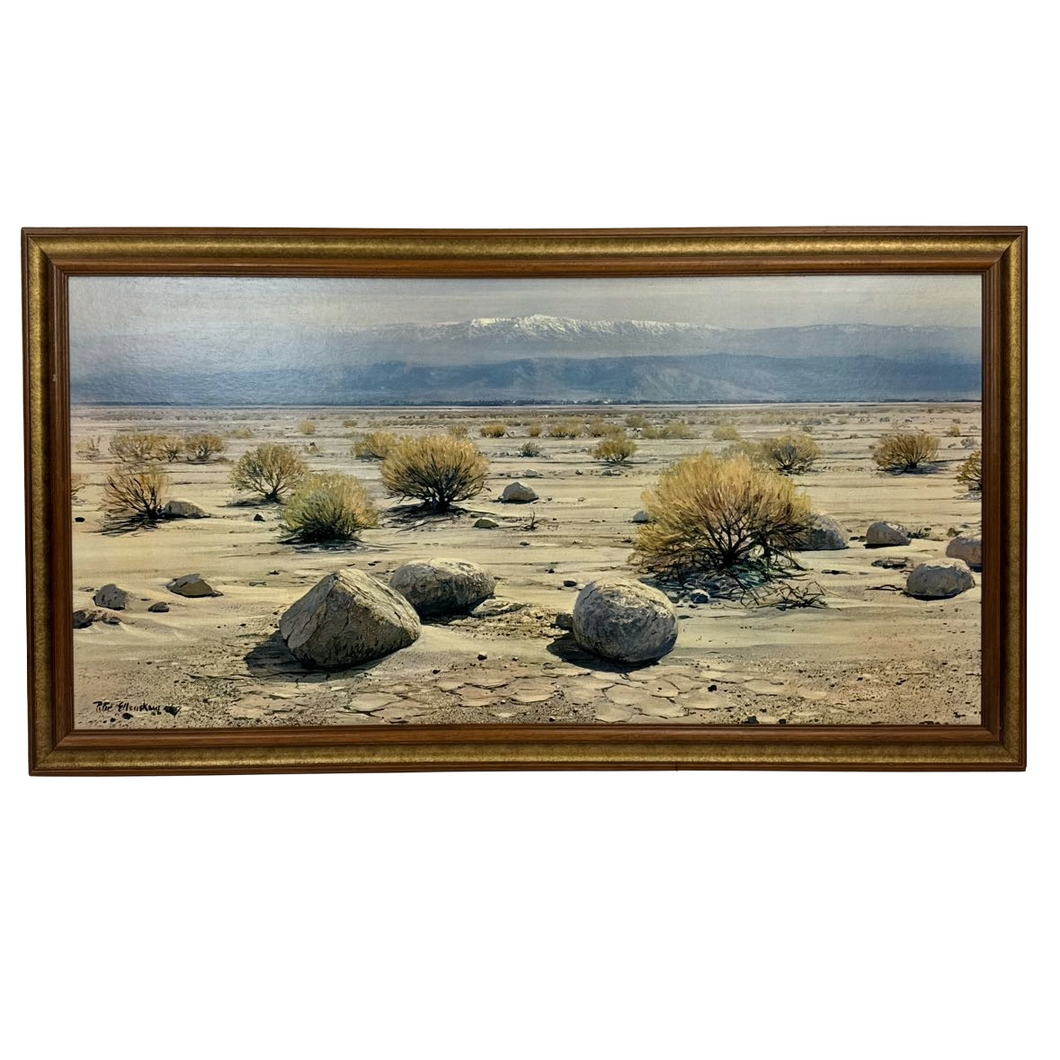 Desert Landscape with Boulders Print