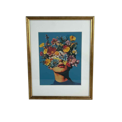 Floral Face Woman Print