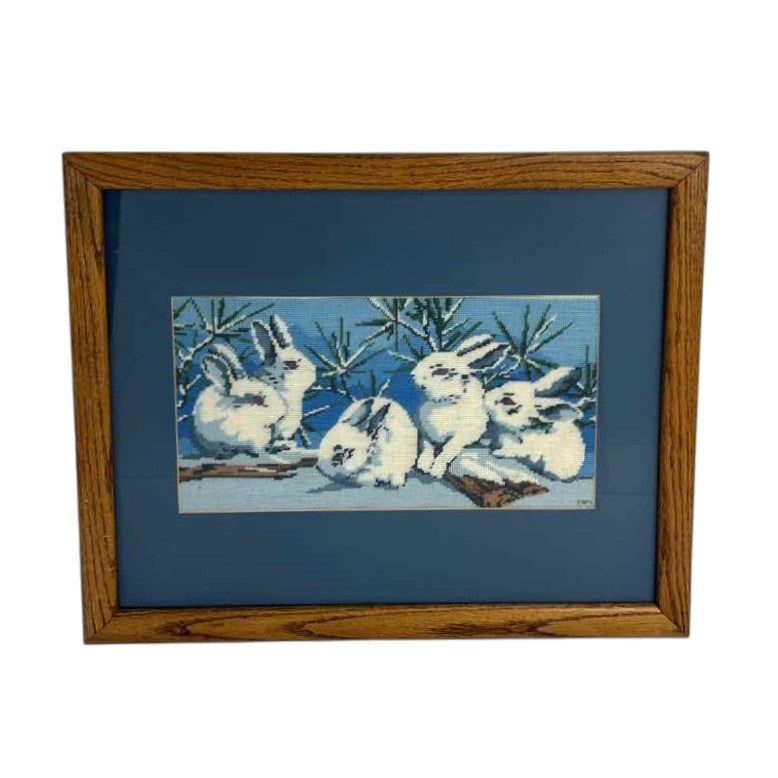 Snow Bunnies Needlepoint