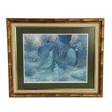 Load image into Gallery viewer, Gold Bamboo Framed Quail Print