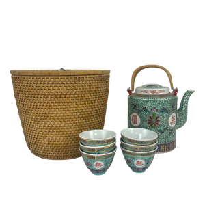 Aqua Famille Rose Tea Pot