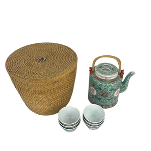 Aqua Famille Rose Tea Pot