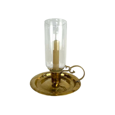 Brass Hurricane Candleholder