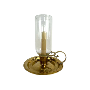 Brass Hurricane Candleholder
