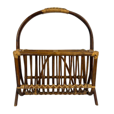Bent Rattan Magazine Rack