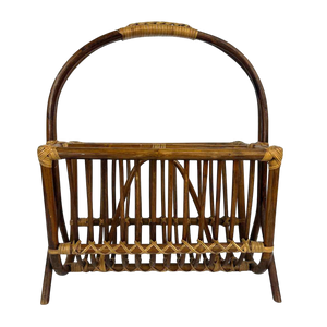 Bent Rattan Magazine Rack