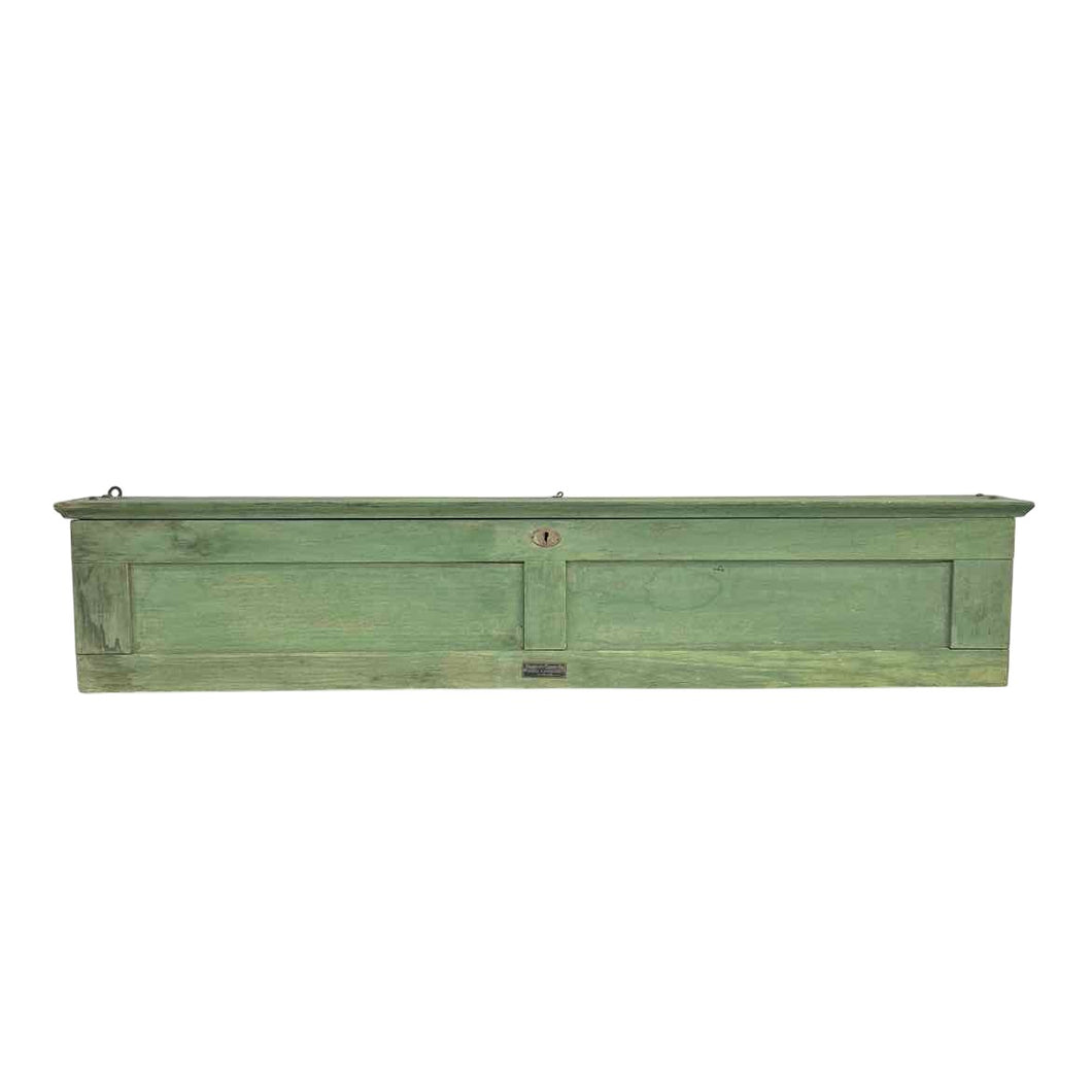 Green Wooden Map Box