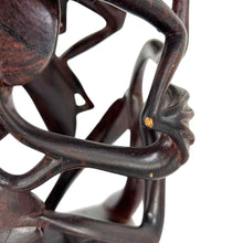 Load image into Gallery viewer, Carved Wooden Frogs Sculpture
