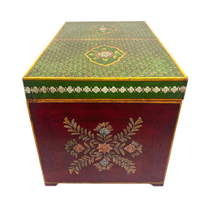 Hand Painted Wooden Trunk