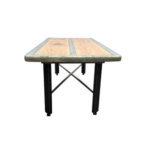 Oak, Epoxy & Steel Coffee Table