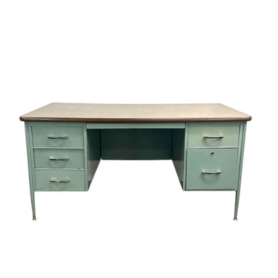 Blue Metal Desk
