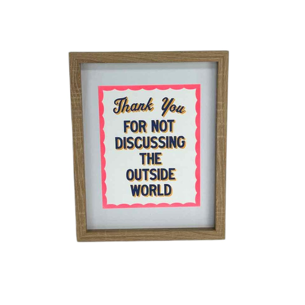 The Outside World Framed Print
