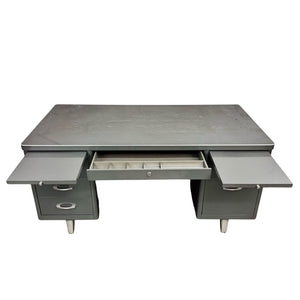 Gray Metal Tanker Desk
