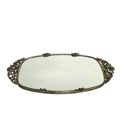 Ornate Gold Mirror Tray