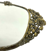 Load image into Gallery viewer, Ornate Gold Mirror Tray