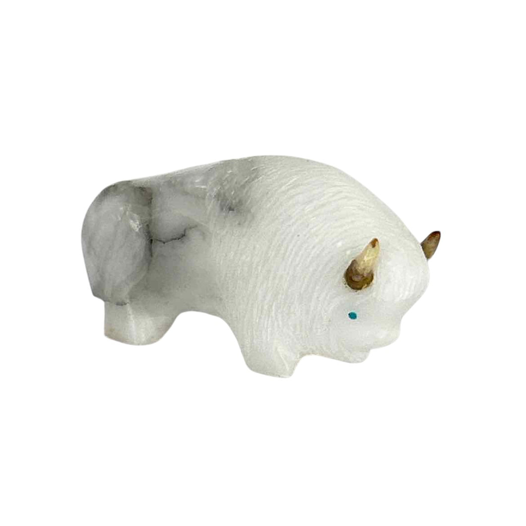 Carved Marble Bison