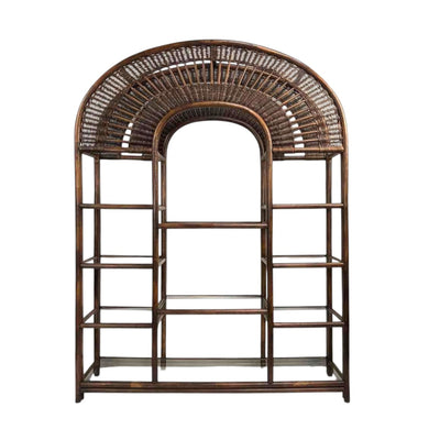 Arched Rattan & Wicker Shelf