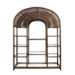 Arched Rattan & Wicker Shelf