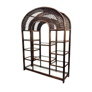 Arched Rattan & Wicker Shelf