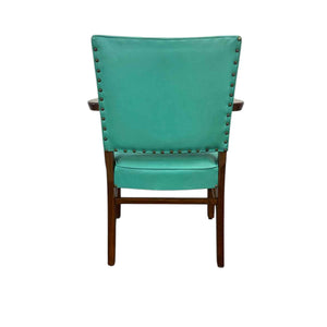 Turquoise Wooden Arm Chair