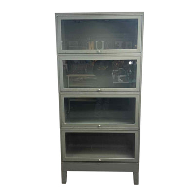 Gray Metal Barrister Bookcase