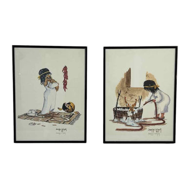 Puppy & Child Watercolor Prints