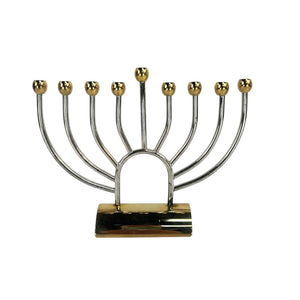 Modern Gold & Chrome Menorah