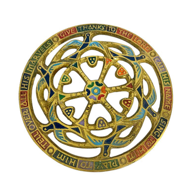 Give Thanks Brass Trivet