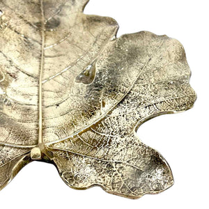 Brass Fig Leaf Bowl