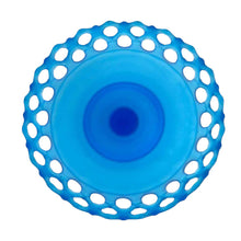 Load image into Gallery viewer, Blue Satin Glass Compote