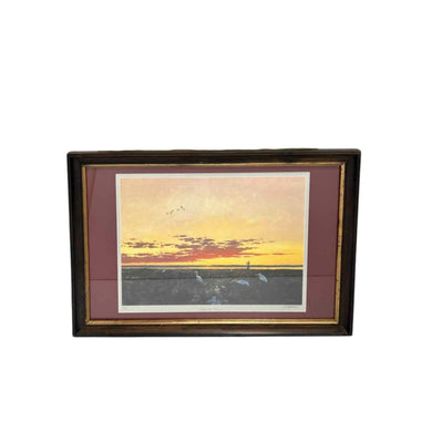 Sunrise Herons Signed Print