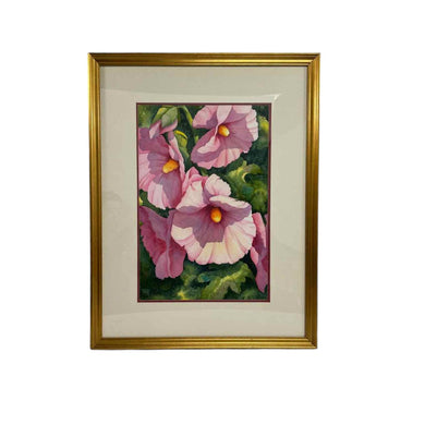 Pink Hibiscus Watercolor Painting