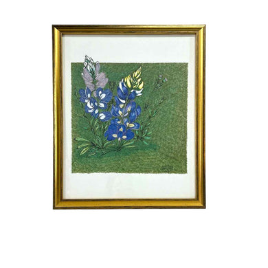 Bluebonnets Ink Drawing