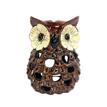 Load image into Gallery viewer, Drip Glaze Owl Candleholder