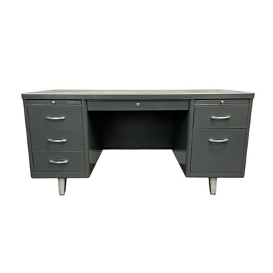 Gray Metal Tanker Desk