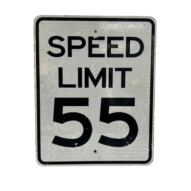 Speed Limit 55 Street Sign