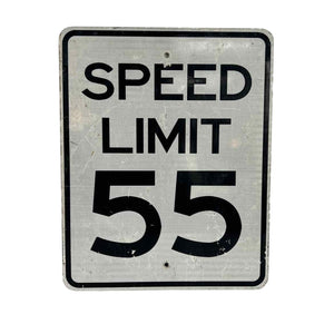 Speed Limit 55 Street Sign